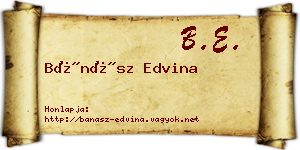 Bánász Edvina névjegykártya